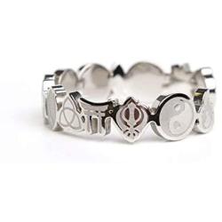 Tolerance Signature Stainless Steel Cuff Bracelet with Gift Book | 14 Religious Symbols Fashion Spiritual Jewelry for Women