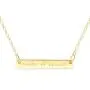 Bar Necklace [Horizontal “Believe It Bar” Inspirational Jewelry] Sterling Silver Plated 18” - Engraved with Make it Count