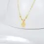 18K Gold Tiny Cross Necklace for Girls, 7mm Yellow Gold Tiny Cross Pendant Necklace Jewelry for Women, 16.5+1.2 18K Gold Tiny Cross Necklace for Girls, 7mm Yellow Gold Tiny Cross Pendant Necklace Jewelry for Women, 16.5+1.2