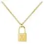 MEMGIFT 18K Real Gold Dainty Initial Lock Necklace Cute Simple Minimalist Personalized Jewelry Letter Engraved for Girlfriend Wife Mom Daughter Best Friend Sister Fiancee MEMGIFT 18K Real Gold Dainty Initial Lock Necklace Cute Simple Minimalist Personalized Jewelry Letter Engraved for Girlfriend Wife Mom Daughter Best Friend Sister Fiancee