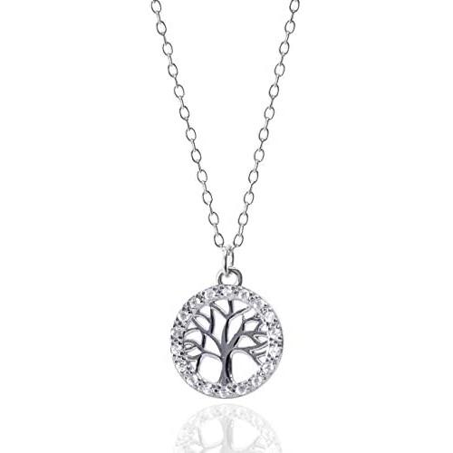 Fadilo 925 Sterling Silver Necklaces Personalized Pendant Necklaces for Women Jewelry Gift for Women Daisy/Star Moon/Cross/Tree of Life Dainty Pendant
