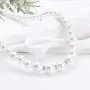 Danbihuabi Silver Plated Faux Pearl Necklace Earring wedding jewelry sets for brides'' (White1)