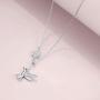 YAFEINI Hummingbird Necklace Sterling Silver Hummingbird Pendant Necklace Hummingbird Jewelry for Women Gifts