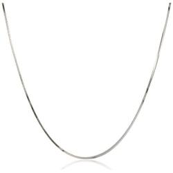 Pori Jewelers 925 Sterling Silver .7MM Magic 8 Sided Italian Snake Chain - for Women -Made in Italy