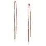 River Island Sterling Silver Tassel Threader Dangling Chain Earrings