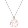 NOUMANDA Fashion Geometric Elements Volleyball Necklace Cut Metal Hollow Ball Pendant Sports Jewelry Gifts