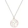 NOUMANDA Fashion Geometric Elements Volleyball Necklace Cut Metal Hollow Ball Pendant Sports Jewelry Gifts