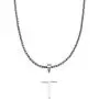 Double Rainbow Jewelry 16''-36'' Mens Stainless Steel Unisex Silver Plain Cross Pendant 3.5MM Rolo Pearl Box Chain Necklace Link Double Rainbow Jewelry 16''-36'' Mens Stainless Steel Unisex Silver Plain Cross Pendant 3.5MM Rolo Pearl Box Chain Necklace Link
