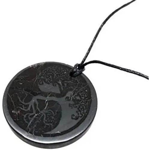 Karelian Heritage Shungite Pendant Healing Spiritual Natural Pendant Karelian Heritage Shungite Pendant Healing Spiritual Natural Pendant