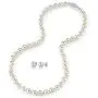 White Akoya Cultured Pearl Set for Women Includes 18” Necklace and Stud Earrings with 14K Gold in AAA Quality - THE PEARL SOURCE White Akoya Cultured Pearl Set for Women Includes 18” Necklace and Stud Earrings with 14K Gold in AAA Quality - THE PEARL SOURCE