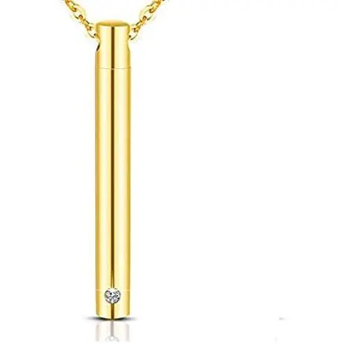 Minilist Bar Cremation Jewelry for Ashes Stainless Steel Urn Necklace for Human Ashes Silver/Rose Gold/Black Minilist Bar Cremation Jewelry for Ashes Stainless Steel Urn Necklace for Human Ashes Silver/Rose Gold/Black