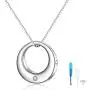 HUKKUN Sterling Silver Urn Necklace for Ashes Infinity/Cross/Circle of Life Cremation Jewelry for Ashes Keepsake Memorial Jewelry for Women Men