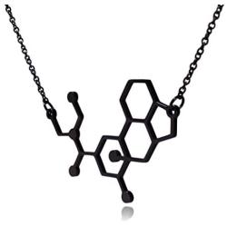 Clayton Jewelry Labs LSD Lysergic Acid Diethylamide Molecule Stainless Steel Necklace