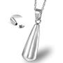Jude Jewelers Stainless Steel Cone Shaped Perfum Ash Memorial Cremation Keepsake Holder Pendant Necklace