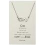 Joyfulle Heart Cross Greater than High Lows Necklace, Minimalist Charm with White Quote Card, New Beginnings Symbol Heart with Cross, Christian Jewelry, Gift Giving Ready Package - 100% Handmade