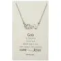 Joyfulle Heart Cross Greater than High Lows Necklace, Minimalist Charm with White Quote Card, New Beginnings Symbol Heart with Cross, Christian Jewelry, Gift Giving Ready Package - 100% Handmade