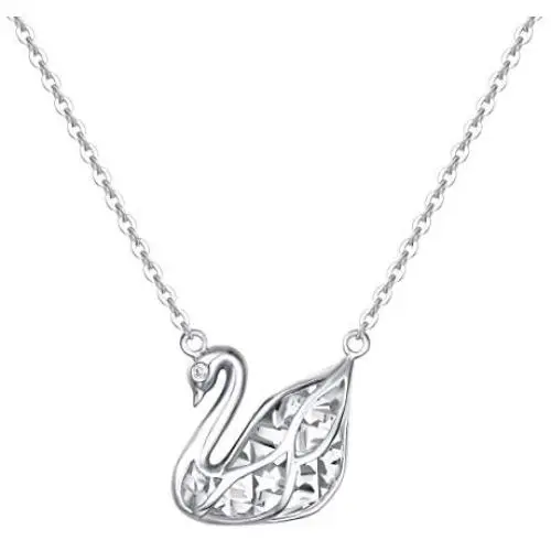 Agvana 14K Solid White Gold Diamond Swan Dainty Pendant Necklace Fine Jewelry Anniversary Birthday Gifts for Women Teen Girls Sister Lover Wife Mom Grandma Her Yourself, 16+2 Inch Extender Agvana 14K Solid White Gold Diamond Swan Dainty Pendant Necklace Fine Jewelry Anniversary Birthday Gifts for Women Teen Girls Sister Lover Wife Mom Grandma Her Yourself, 16+2 Inch Extender