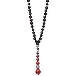 Long Agate Pendant Necklace Handmade Gemstone Beaded Necklace Fashion Y-shaped Jewelry for Women Girls