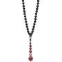 Long Agate Pendant Necklace Handmade Gemstone Beaded Necklace Fashion Y-shaped Jewelry for Women Girls
