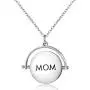 ELOI Necklace for Mom Double Sided Love You Mom Pendant Spinning Necklace Keepsake
