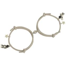 KIYOKI Magnetic Couple Bracelet for Women Men Vows of Eternal Love Charm Beads Matching Bracelets for Couples Him and Her Jewelry Gifts