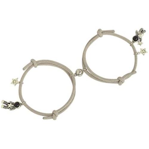 KIYOKI Magnetic Couple Bracelet for Women Men Vows of Eternal Love Charm Beads Matching Bracelets for Couples Him and Her Jewelry Gifts