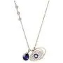 18k gold Stainless Steel Evil Eye Pendant Necklace Zircon Crystal Fashion Clavicle Lucky Necklace 18k gold Stainless Steel Evil Eye Pendant Necklace Zircon Crystal Fashion Clavicle Lucky Necklace
