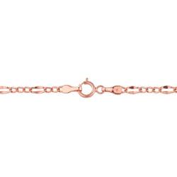 Kooljewelry 14k Rose Gold Figaro Link Chain Necklace (14, 16, 18, 20, 22, 24, 26, 30 or 36 inch)