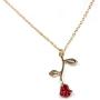 18k Gold and Silver necklaces women personalized long necklaces for women gold necklace rose pendant flower jewelry for girl teen women wife girlfriend friends gift original by Arget