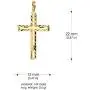 Ioka - 14K Yellow Gold Cross Religious Charm Small Thin Pendant For Necklace or Chain Ioka - 14K Yellow Gold Cross Religious Charm Small Thin Pendant For Necklace or Chain