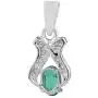 Spectrum Jewels Genuine Emerald Gemstone Solid 14K White Gold Charm Pendant Handmade Jewelry Spectrum Jewels Genuine Emerald Gemstone Solid 14K White Gold Charm Pendant Handmade Jewelry