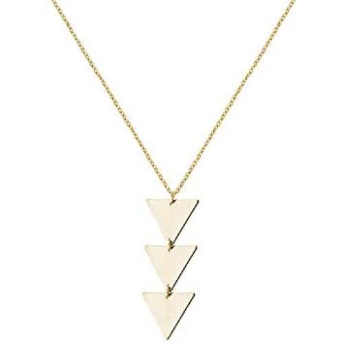 Long Pendant Necklace for Women Simple Three Triangle Geometric Sweater Necklace Charm Necklace Set Punk Jewelry