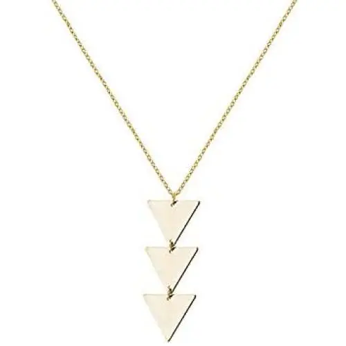 Long Pendant Necklace for Women Simple Three Triangle Geometric Sweater Necklace Charm Necklace Set Punk Jewelry