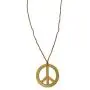 Skeleteen Peace Earrings and Necklace - 1960s Hippie Costume Accessories Jewelry - 1 Set
