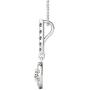 Vaarya 14K White Gold Diamond Halo Stick Pendant Necklace (1/2 Ct tw, AGS Certified GH+/SI2-I1+)