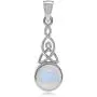 Silvershake Natural Moonstone 925 Sterling Silver Triquetra Celtic Knot Pendant Silvershake Natural Moonstone 925 Sterling Silver Triquetra Celtic Knot Pendant