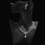 Roseeden Bridal Zirconia Necklace and Earrings Set CZ Wedding Jewelry for Brides and Bridesmaids RE8070