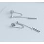 Bar Dangle Earrings With Chain for Women Minimalist 925 Sterling Silver Stud Earrings