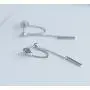 Bar Dangle Earrings With Chain for Women Minimalist 925 Sterling Silver Stud Earrings Bar Dangle Earrings With Chain for Women Minimalist 925 Sterling Silver Stud Earrings