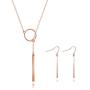 Y Necklace Earrings Set for Women Y Chain Pendant Vertical Bar Dangle Earrings Adjustable Long Bar Pendant Necklace Minimalism Drop Bar Jewelry