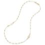 Miabella 18K Gold Over Sterling Silver Italian Rosary Beaded Sideways Cross Necklace, Link Chain 16, 18, 22 Inch for Women Teen Girls 925 Italy