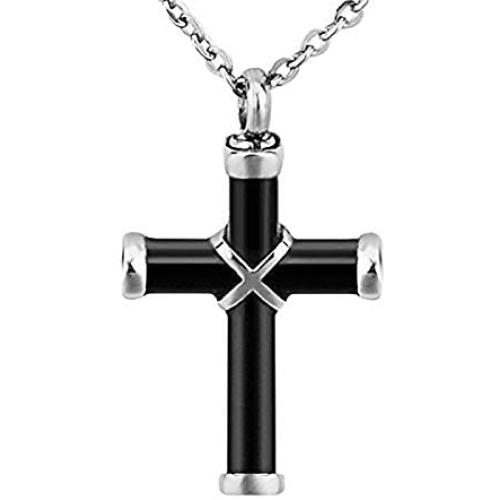 HooAMI Cremation Jewelry for Ashes Cross Urn Necklace Pendant Memorial Ash Jewelry