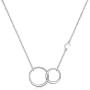 SANNYRA The Knot of Friendship Necklace Initial Two Interlocking Infinity Double Circles Necklace 26 Letters Alphabet Friend Jewelry for Women Girls