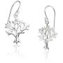 Big Apple Hoops - Mothers Day High Polish Sterling Silver Happy Tree of Life for Luck and Love Drop Dangle Earrings Made from Real 925 Sterling Silver Unique Design Jewelry Modern Fashion Gift for Women