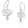 Big Apple Hoops - Mothers Day High Polish Sterling Silver Happy Tree of Life for Luck and Love Drop Dangle Earrings Made from Real 925 Sterling Silver Unique Design Jewelry Modern Fashion Gift for Women