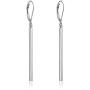Minimal Long Vertical Bar Dangle Earrings for Women Gold Plated Simple Geometric Line Stick Drop Earrings for Men Dainty Fashion Jewelry