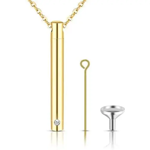 XIUDA Urn Necklace Pendant for Memorial Ashes with Stainless Steel Keepsake Ash Jewelry XIUDA Urn Necklace Pendant for Memorial Ashes with Stainless Steel Keepsake Ash Jewelry