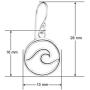 Big Apple Hoops - Polish Handcrafted Wave Line in Round Hoop Drop Dangle Earrings Made from Genuine 925 Sterling Silver in Shiny Polish Stylish Simple Design Brand Jewelry Fashion Gift for Women