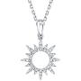 Diamond Charm Pendant Necklace by SERAFINA ❤️ Little Treasures | 925 Sterling Silver Name Necklace with Natural Diamonds | 16'' to 18'' Adjustable Necklace for Her