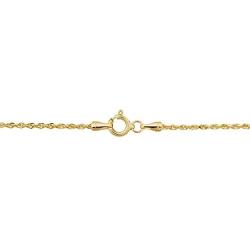 Kooljewelry 14k Yellow Gold 1.6 mm Rope Chain Necklace (14, 16, 18, 20, 22, 24 or 30 inch)